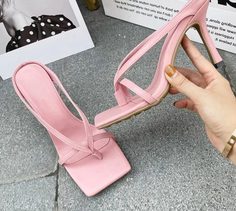 Glamoura Vierkante Neus Sandalen