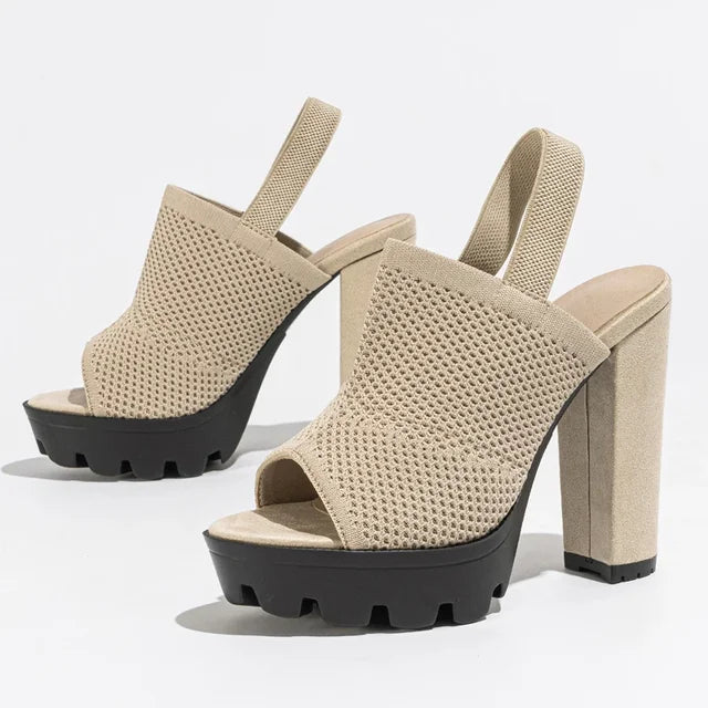 Zomer Platform Sandalen met Dikke Hoge Hakken voor Vrouwen