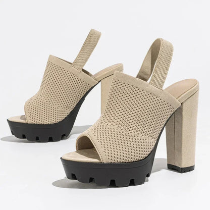 Zomer Platform Sandalen met Dikke Hoge Hakken voor Vrouwen