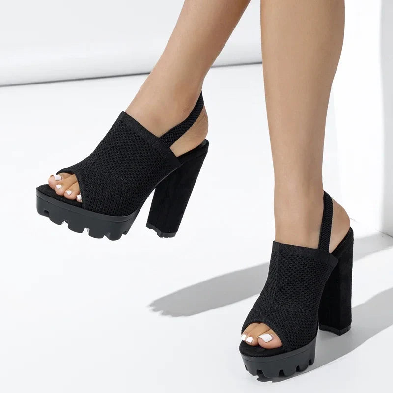 Zomer Platform Sandalen met Dikke Hoge Hakken voor Vrouwen
