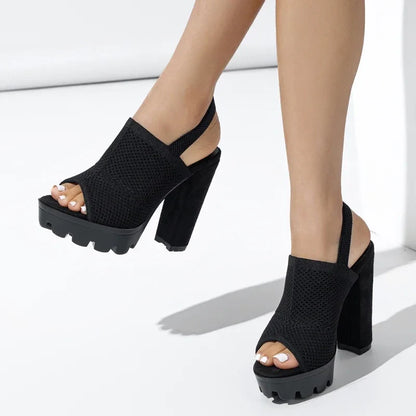 Zomer Platform Sandalen met Dikke Hoge Hakken voor Vrouwen