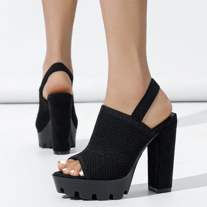 Zomer Platform Sandalen met Dikke Hoge Hakken voor Vrouwen