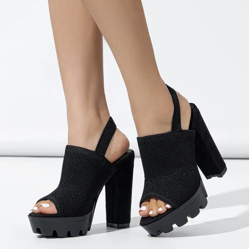 Zomer Platform Sandalen met Dikke Hoge Hakken voor Vrouwen