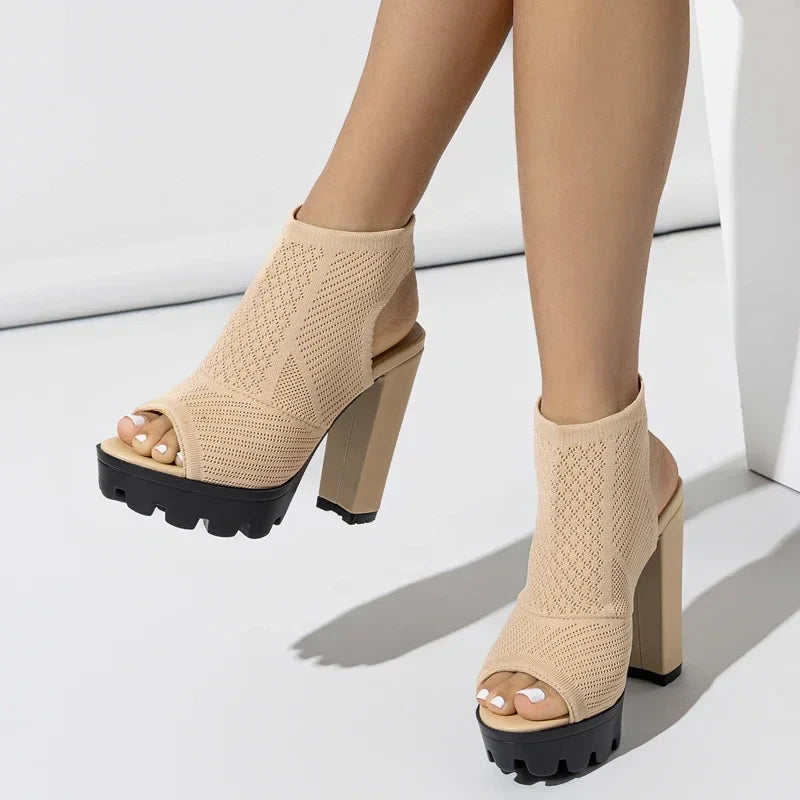 Zomer Stretch Stoffen Sandalen  Lunarora