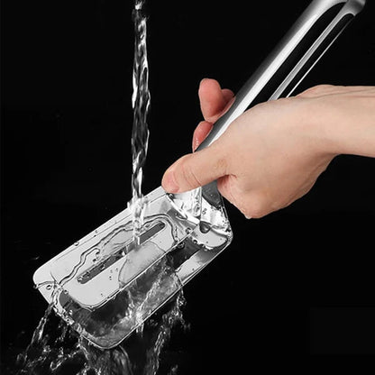EkoFlex spatel van roestvrij staal, eenvoudig schoon te maken onder stromend water. Duurzaam en veelzijdig keukengerei met een ergonomisch ontwerp voor comfortabel gebruik. Ideaal voor dagelijks koken.