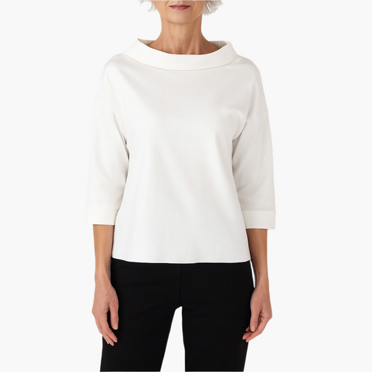 Elara | Dames Top – Witte, Elegante &amp; Comfortabele Pasvorm voor Elke Gelegenheid 0