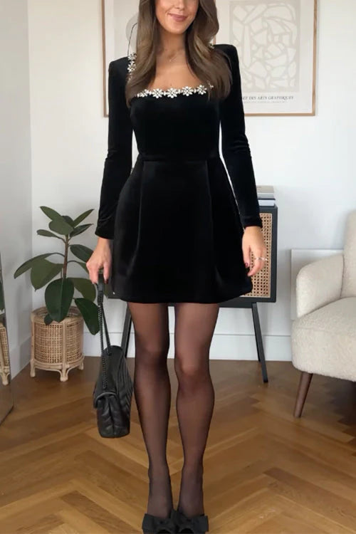 Elegante Velvet Jurk Yassy voor Vrouw