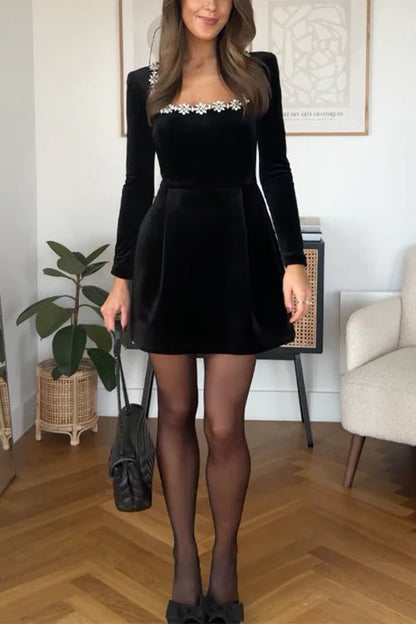 Elegante Velvet Jurk Yassy voor Vrouw