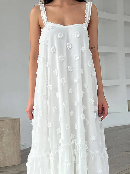 Modern Leeter Lange Jurk