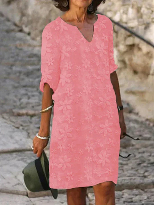 Bloemen Midi-Jurk Elegant Lange Jurk voor Vrouw