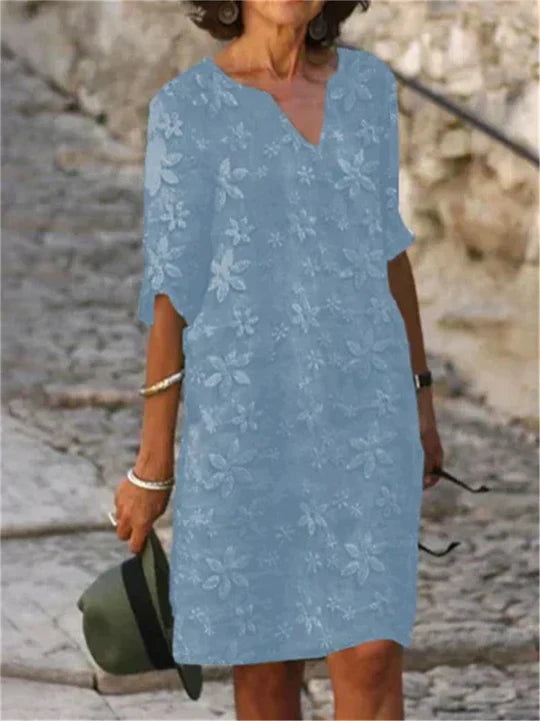 Bloemen Midi-Jurk Elegant Lange Jurk voor Vrouw