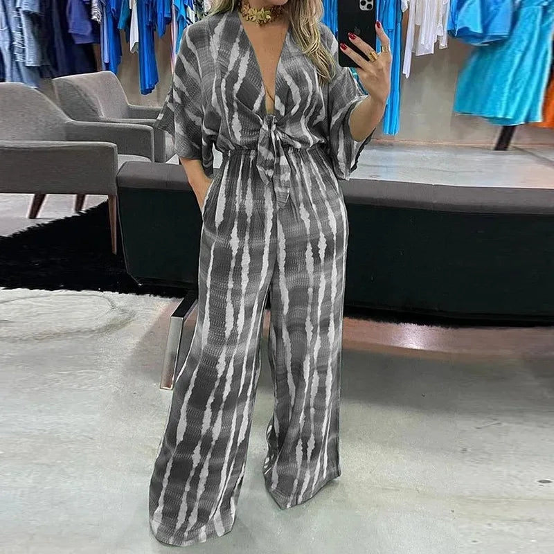 Zomer Wijde Pijpen Jumpsuit voor Dames