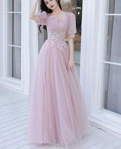 Elegante Eenvoudige Roze Avondjurk - Betoverende Schoonheid