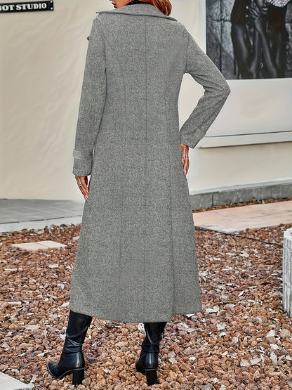 Lange Jas Dubbele Knopen Elegante Stijl