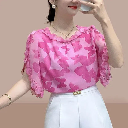 Zomerse Elegantie - De Perfecte Blouse voor Elke Gelegenheid!