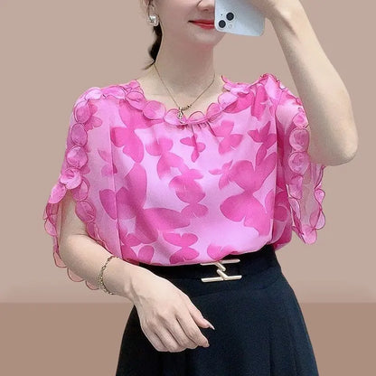 Zomerse Elegantie - De Perfecte Blouse voor Elke Gelegenheid!