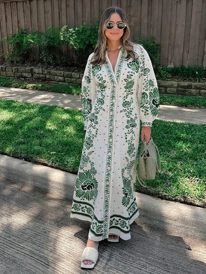 Stijlvolle Zomer Maxi Jurk met Elegant Print