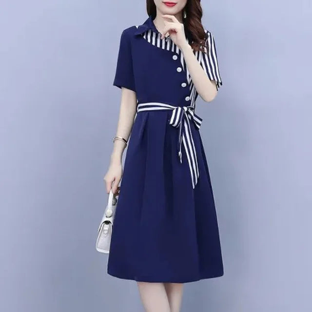 Elegante Asymmetrische Bandage Midi Jurk