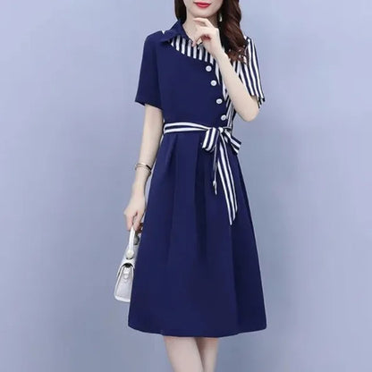 Elegante Asymmetrische Bandage Midi Jurk