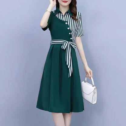 Elegante Asymmetrische Bandage Midi Jurk