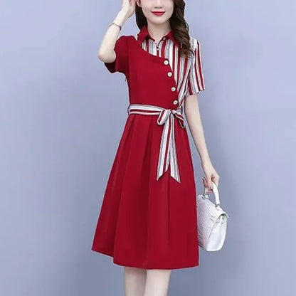 Elegante Asymmetrische Bandage Midi Jurk