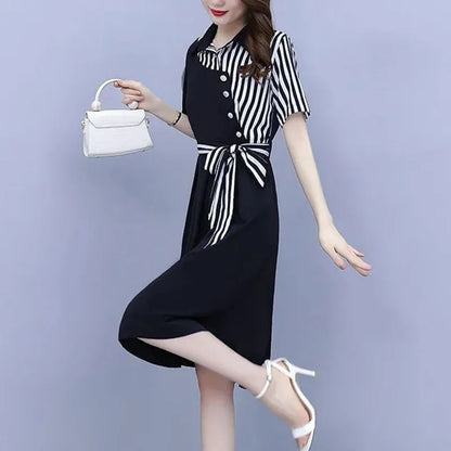 Elegante Asymmetrische Bandage Midi Jurk