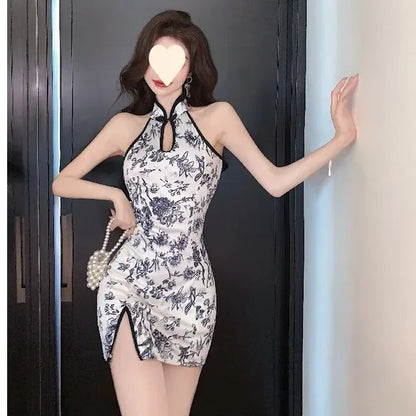 Sexy Chinese Jurk met Split aan de Zijkant voor Vrouwen