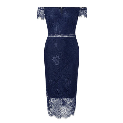 Elegante Sexy Retro Kant Holle Backless Jurk