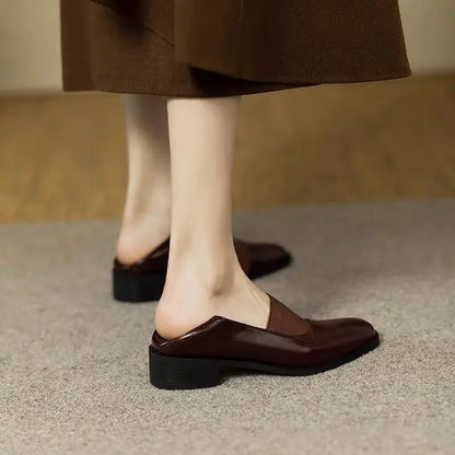 Chic Parisienne Vintage Lederen Schoenen