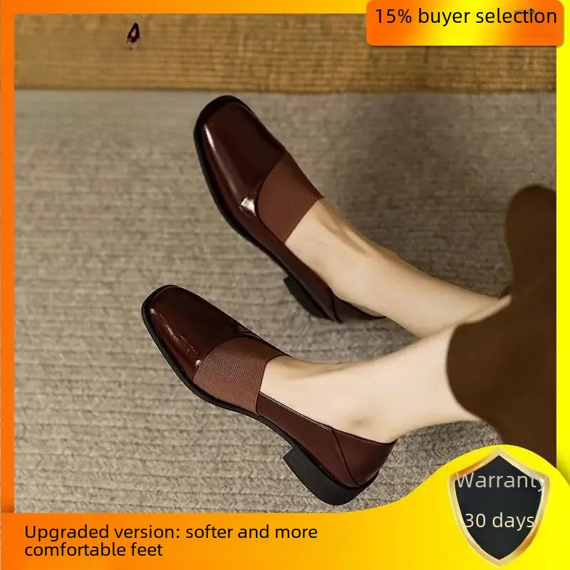 Chic Parisienne Vintage Lederen Schoenen
