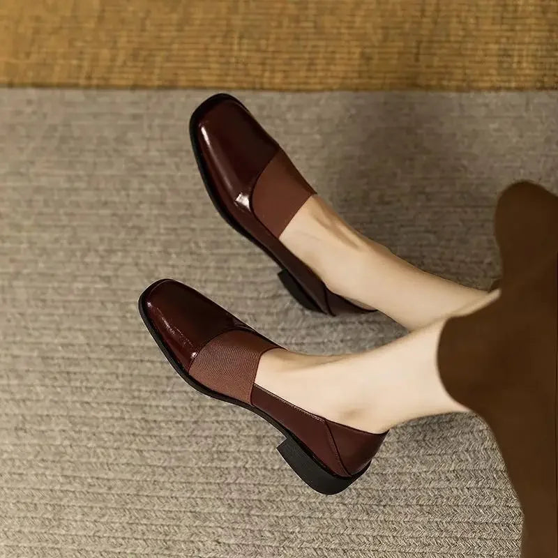 Chic Parisienne Vintage Lederen Schoenen