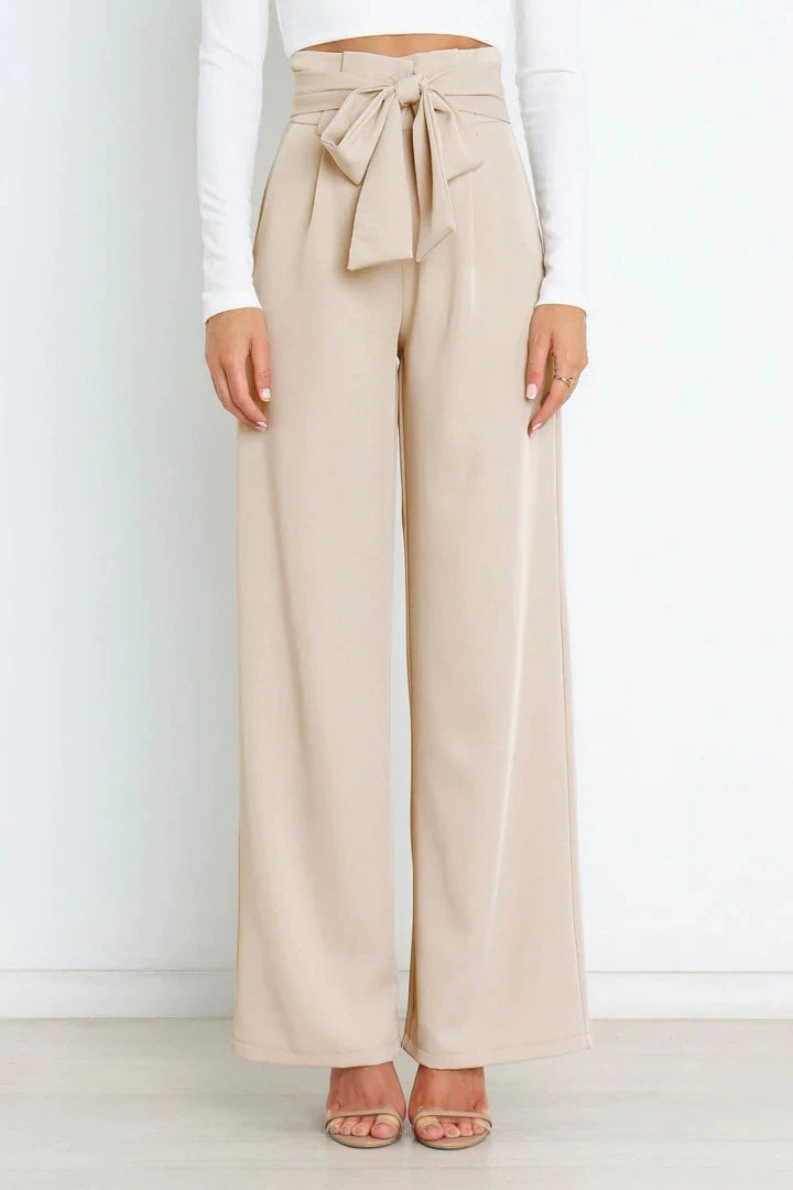 Vrouwelijke Wijde Broek Elegante Zomerkleding - Mode Vibes