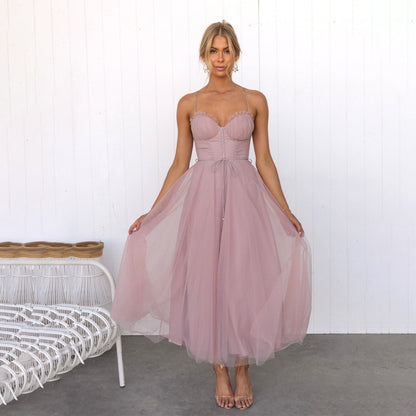 Elegante damespijp met flatterende snit Midi zomerjurk - Zora