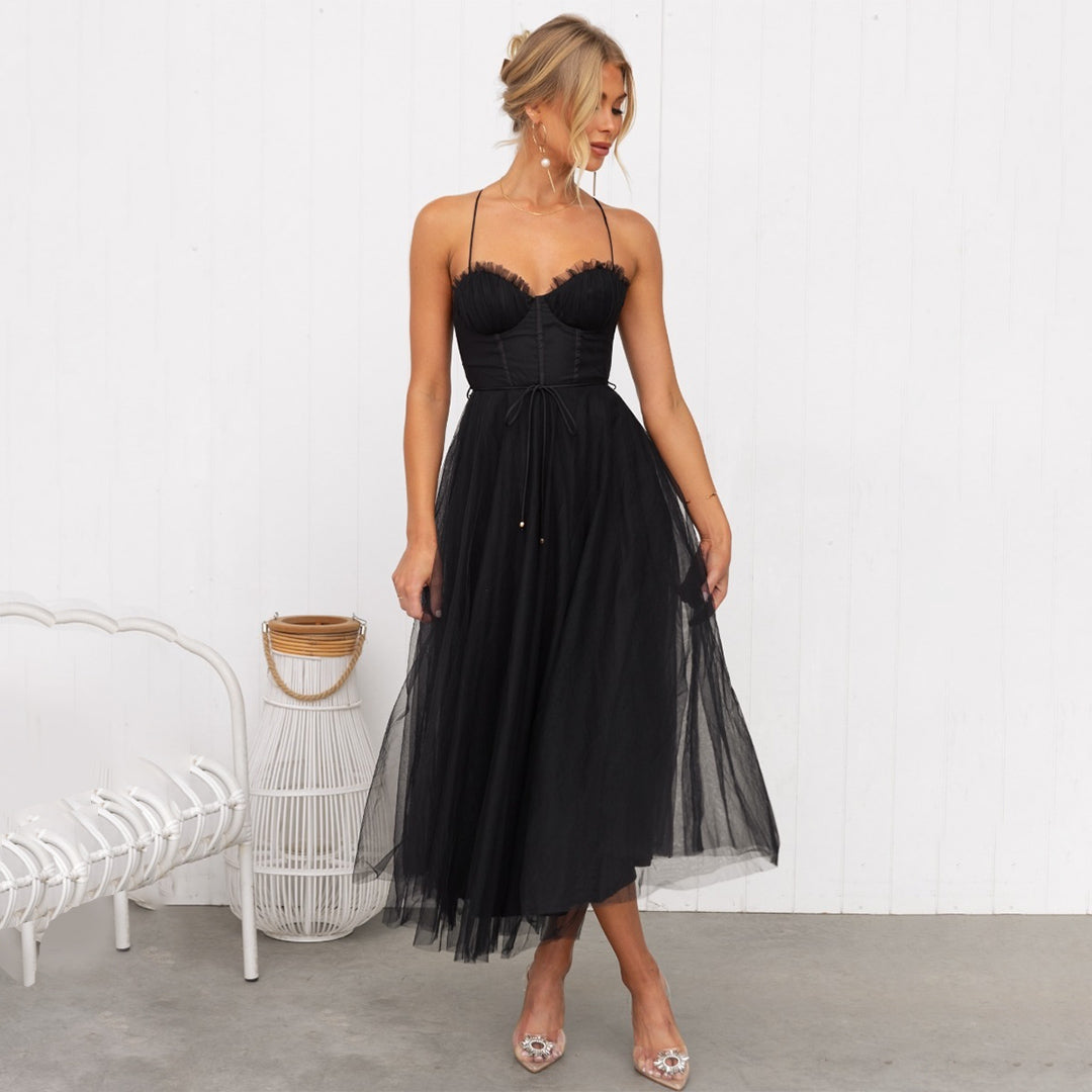 Elegante damespijp met flatterende snit Midi zomerjurk - Zora