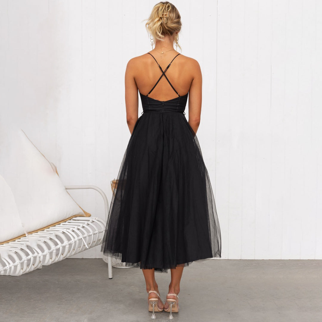 Elegante damespijp met flatterende snit Midi zomerjurk - Zora