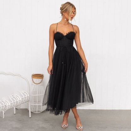 Elegante damespijp met flatterende snit Midi zomerjurk - Zora