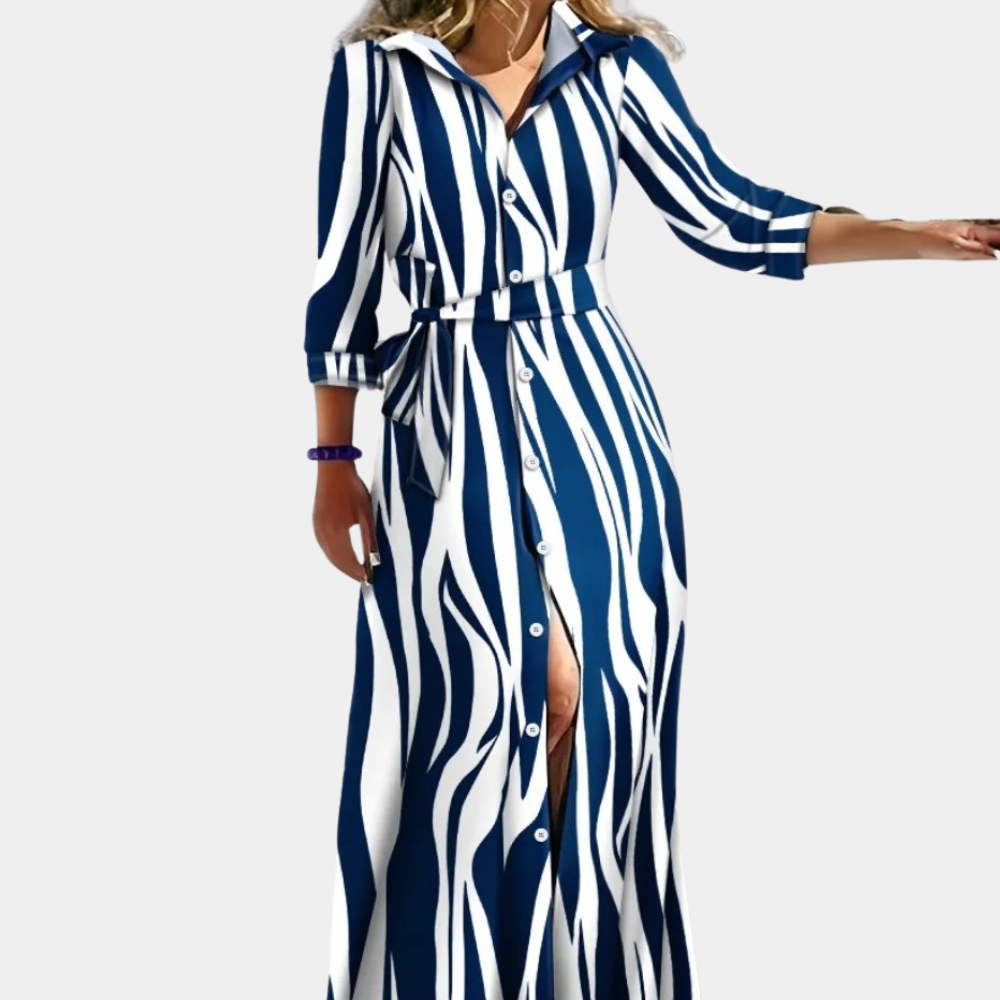 Lange Jurk voor Dames Elegant en Tijdloos Fosette Stijl - Mode Vibes