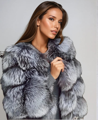 Dames Winterjas Lange Warme Pluche Voering