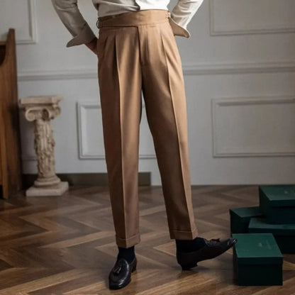 Ferruccio | Pantaloni classici a vita alta con gamba dritta