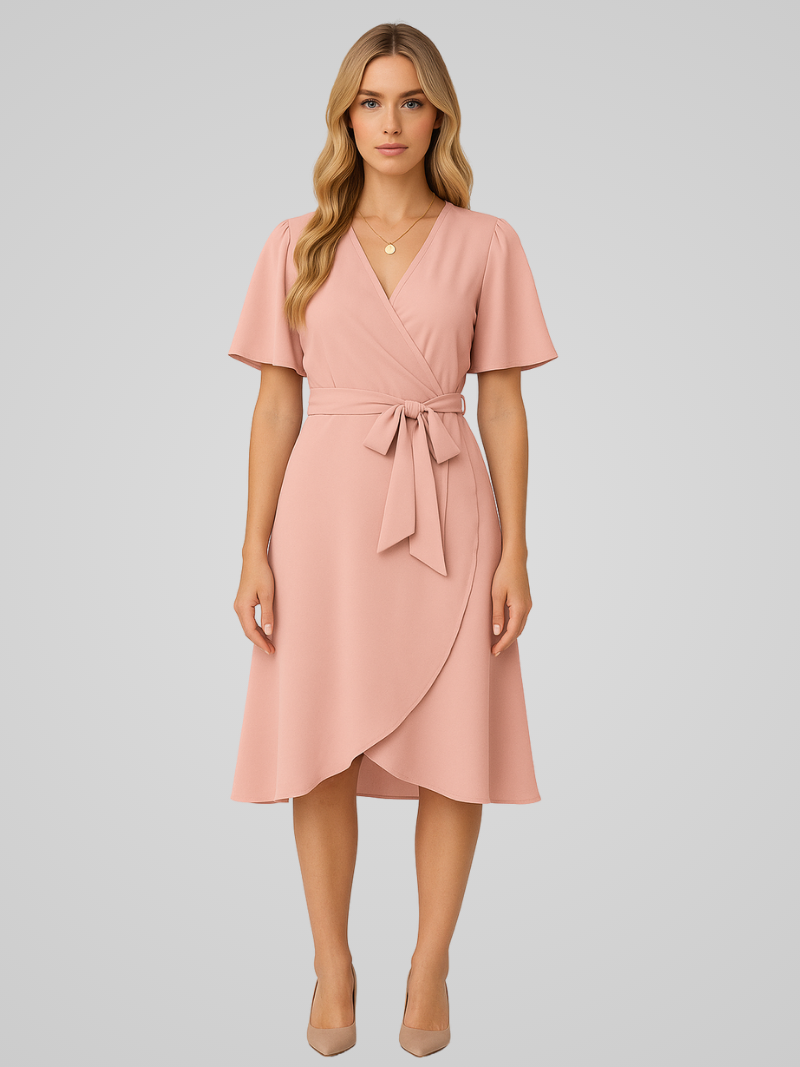 Vrouwelijke Zomerjurk met V-hals Elegante Jurk voor Dames - Mode Vibes