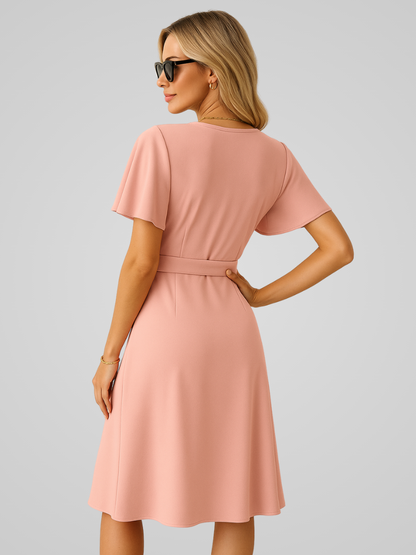 Vrouwelijke Zomerjurk met V-hals Elegante Jurk voor Dames