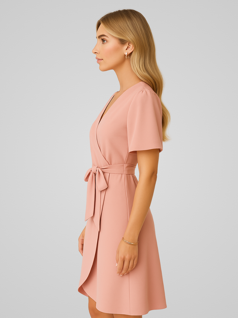 Vrouwelijke Zomerjurk met V-hals Elegante Jurk voor Dames