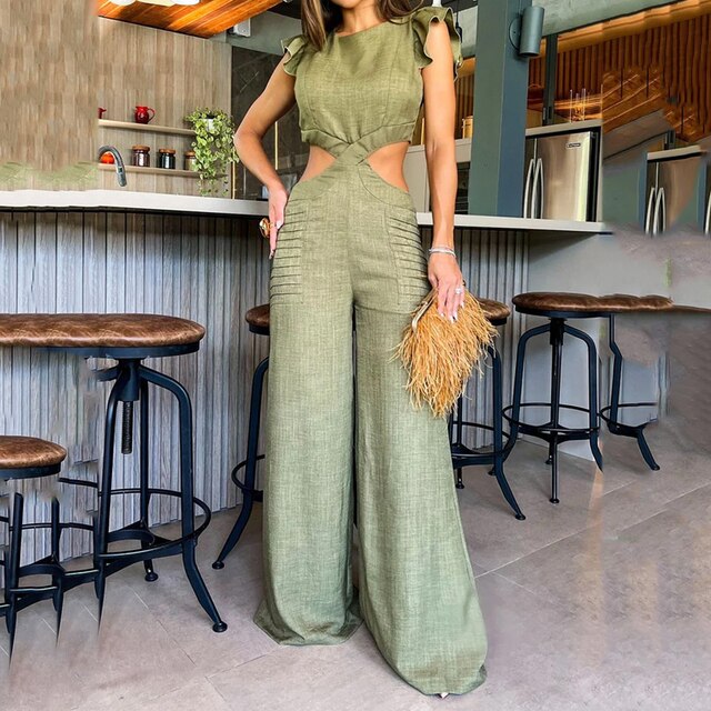 Elegante Jumpsuit voor Vrouw Stijlvol Design - Mode Vibes