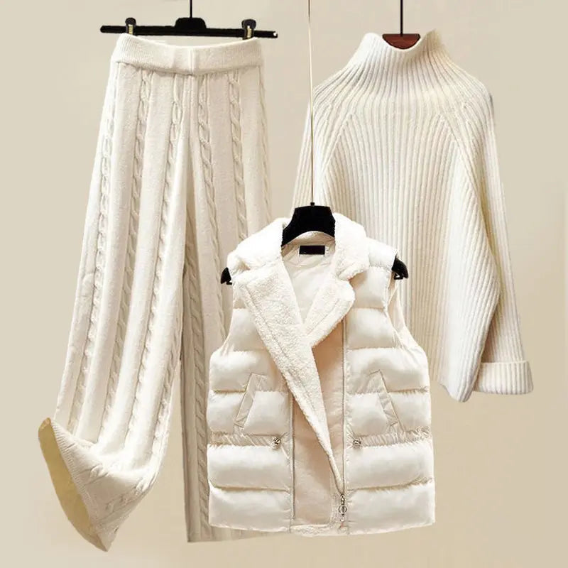 Winterset Dames Brei Warm en Elegant 3-Delig - Mode Vibes