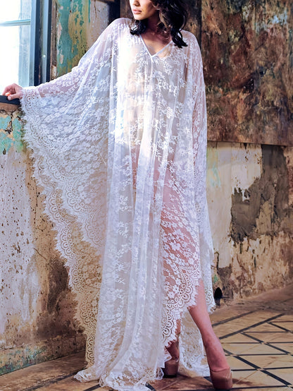 Emilia | Copertura comoda, modello floreale, elegante kimono lungo