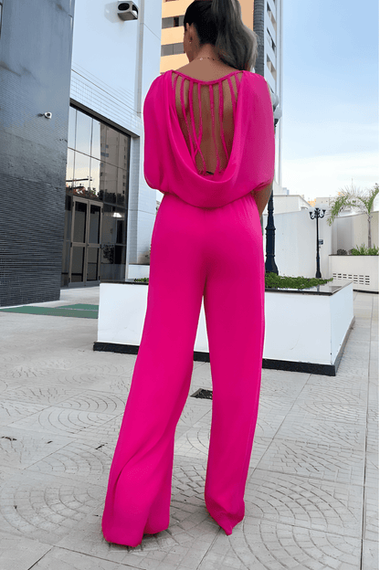Mouwloze Jumpsuit met Wijdvallende Pijpen Zomerjurk