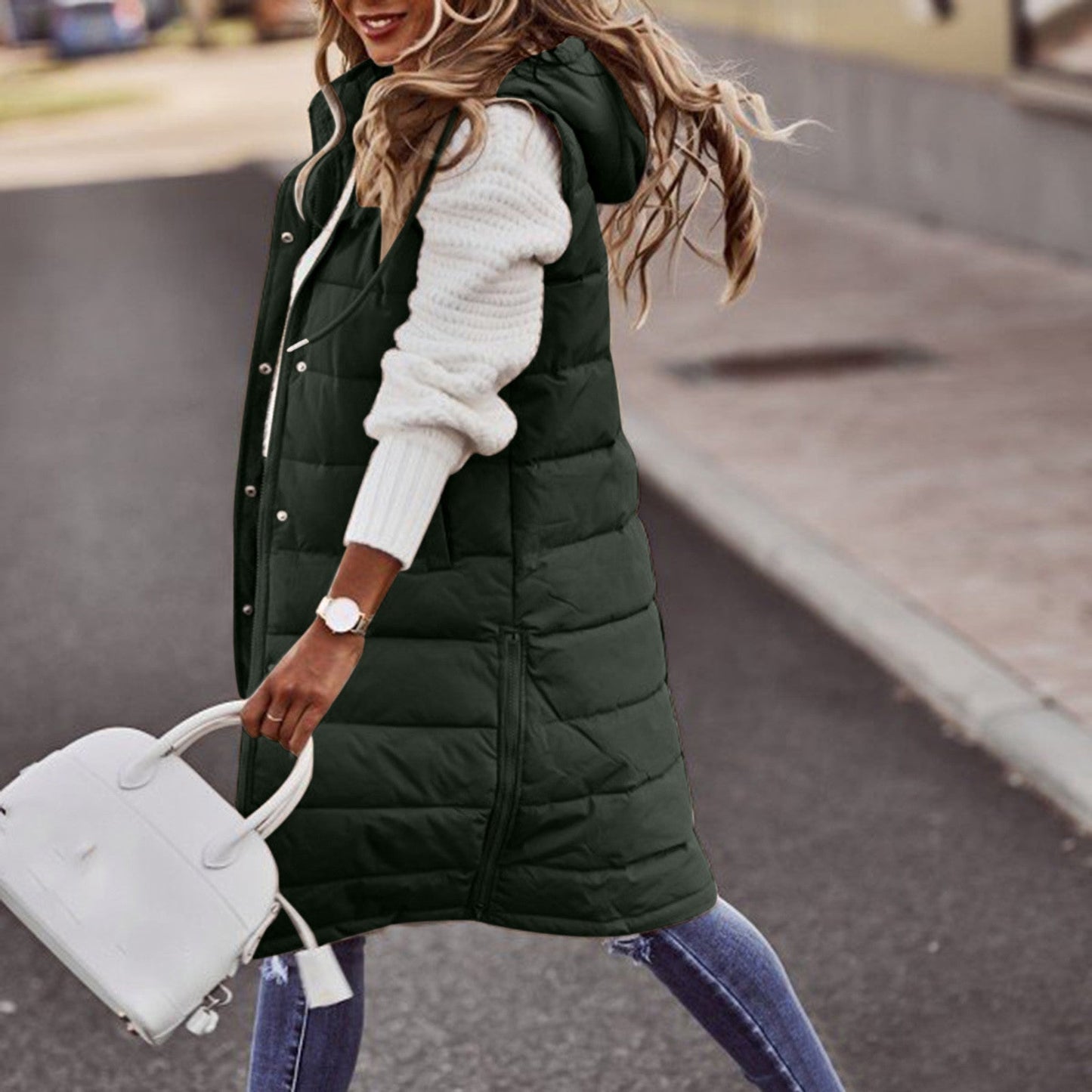 Erika | Langzaam vest met capuchon