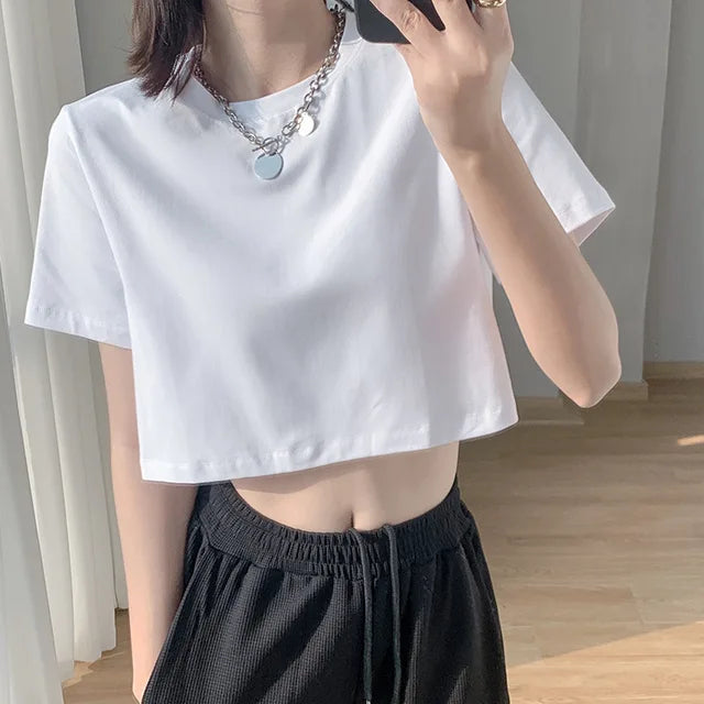 SummerEase Effen Kleur T-Shirt Top
