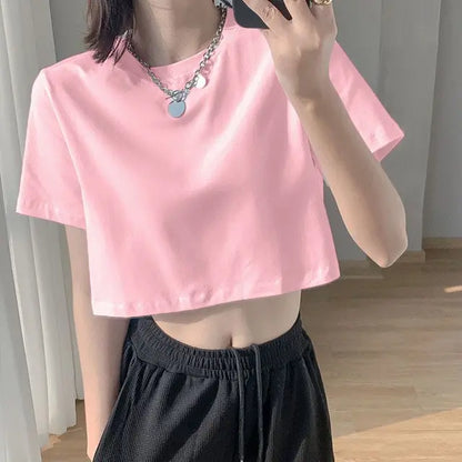SummerEase Effen Kleur T-Shirt Top