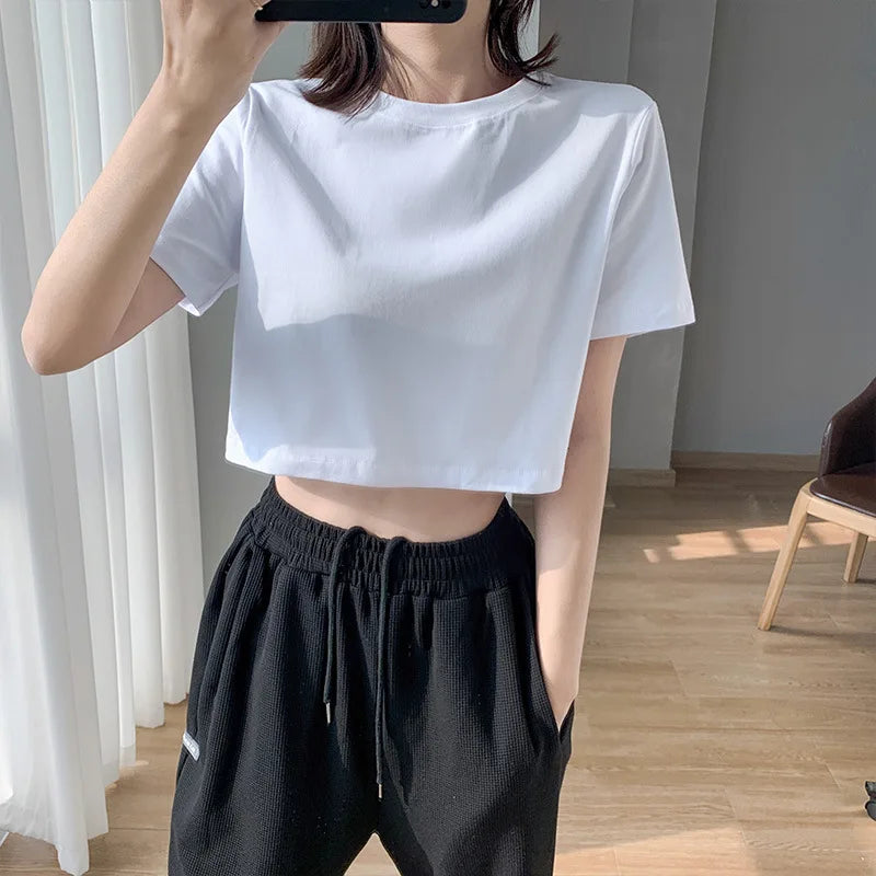 SummerEase Effen Kleur T-Shirt Top